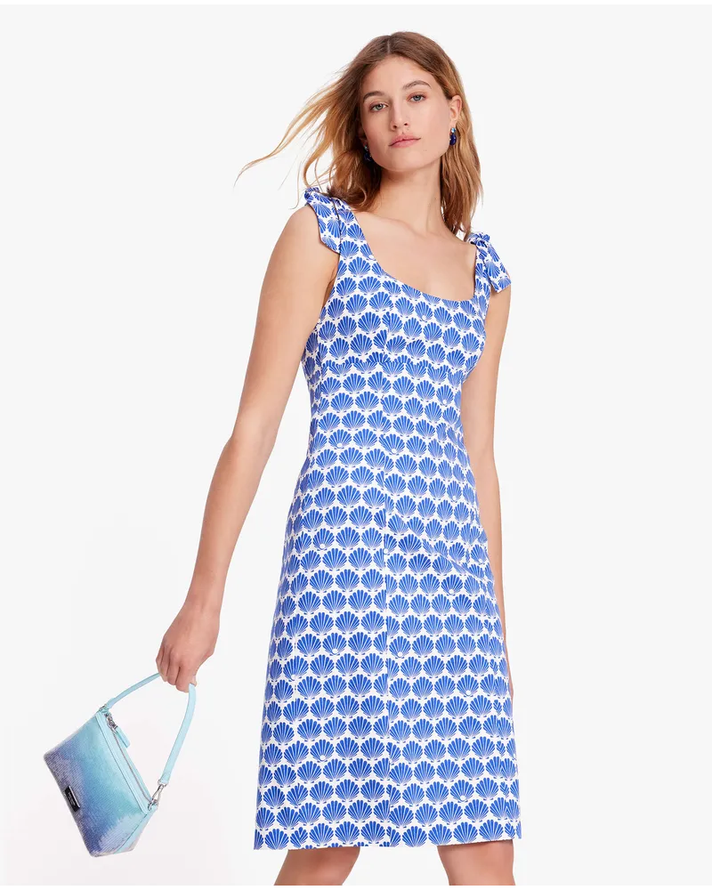 Kate Spade Shell Kleid mit Bindedetail An Der Schulter Blueberry