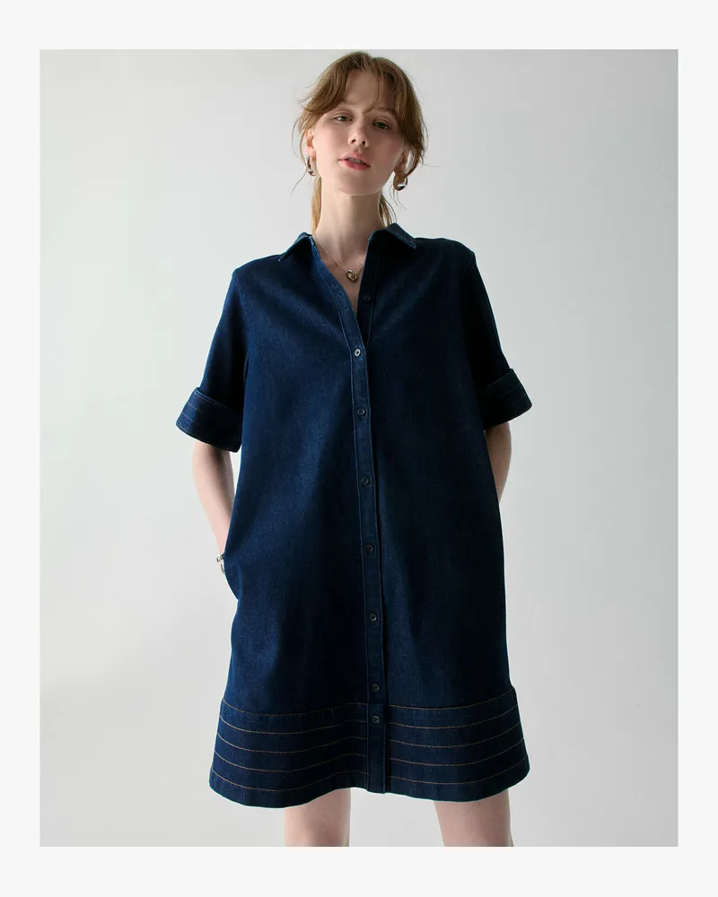 Kate Spade Trapunto Mini-Hemdkleid Aus Denim Boathouse