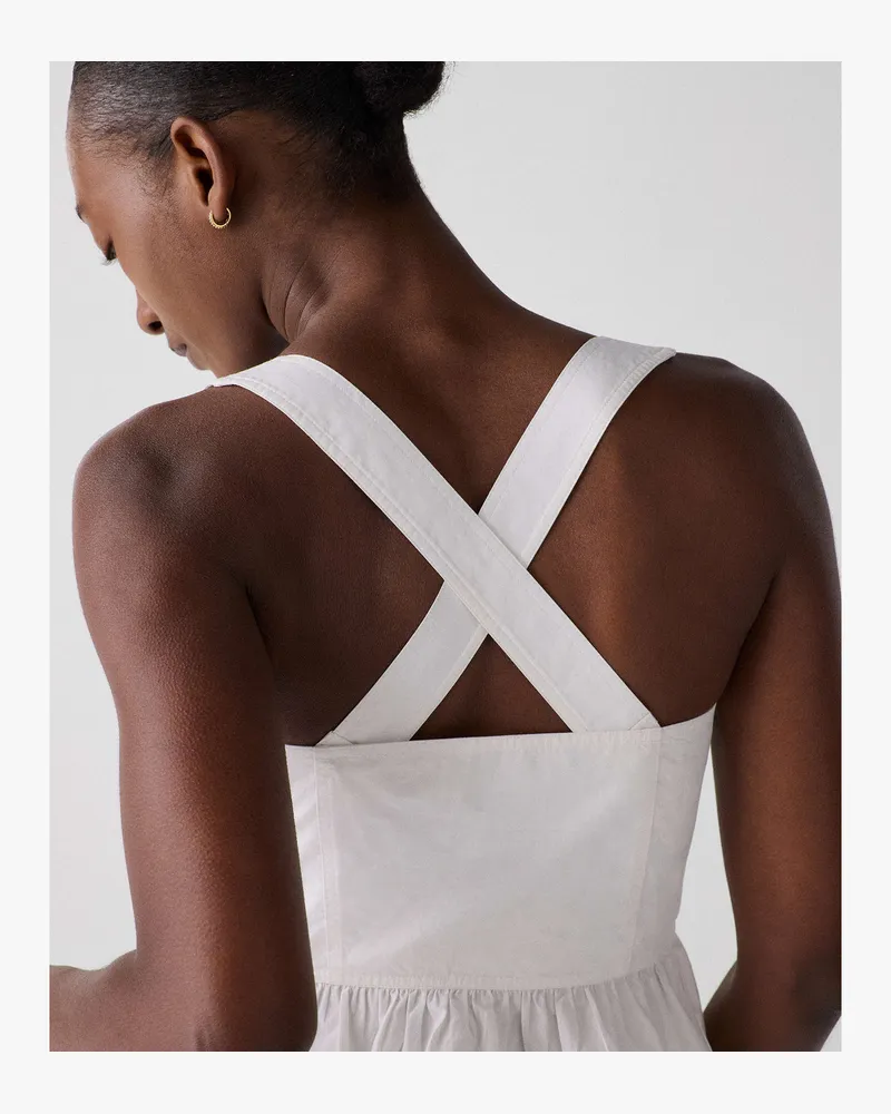 Kate Spade Kate Spade Crossback-Peplum-Top für Frauen in Frisches Weiß, Größe Baumwolle Frisches
