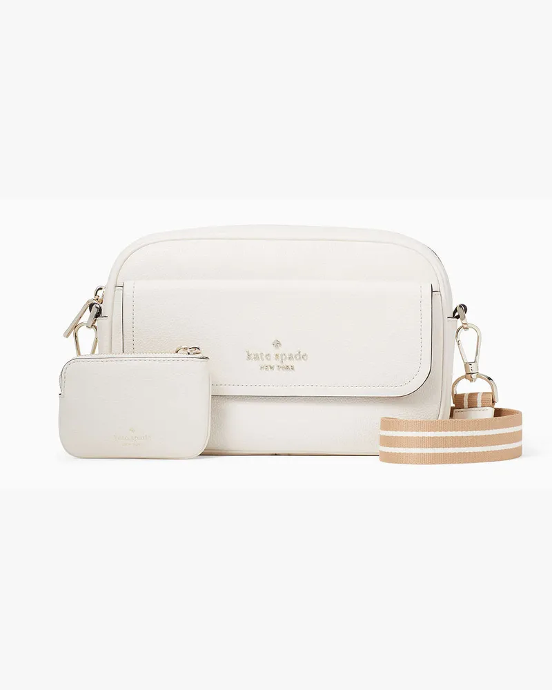 Kate Spade Rosie Kameratasche Mit Umschlag Aus Genarbtem Leder Parchment