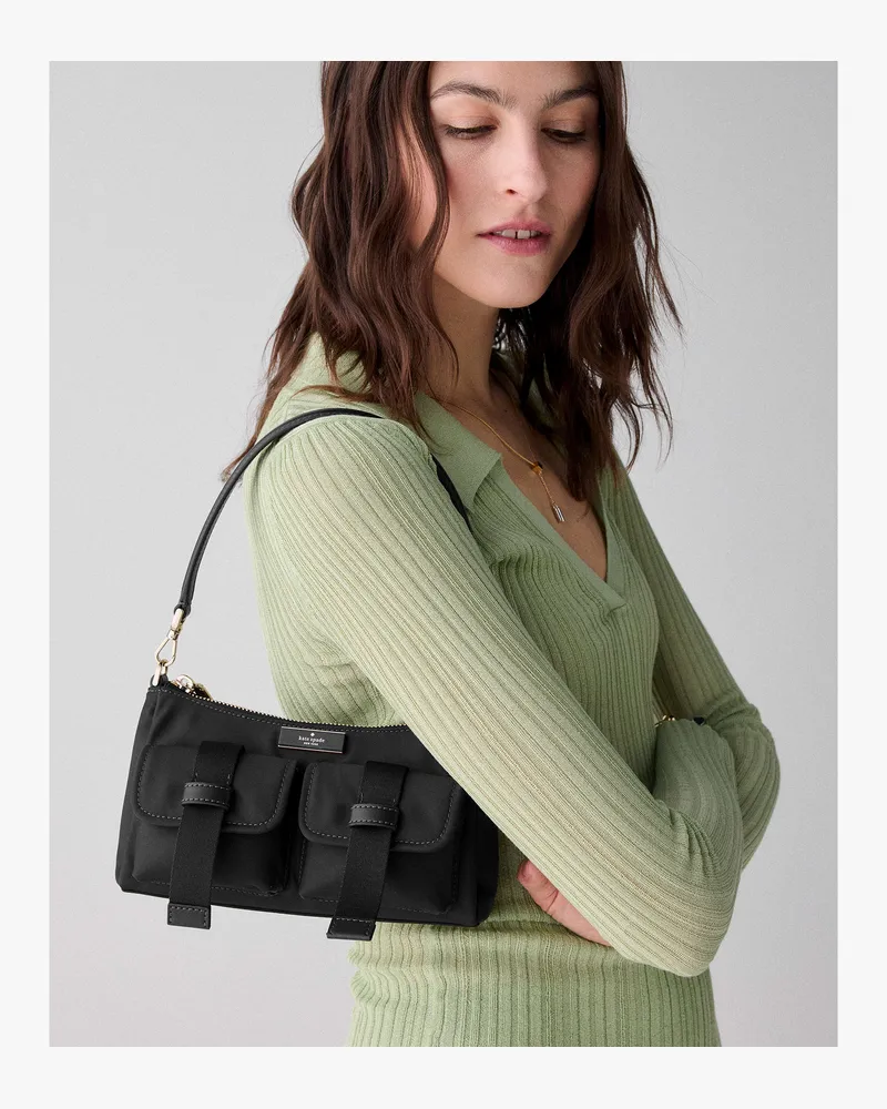Kate Spade Kate Spade Carter Ksnyl Cargo-Umhängetasche für Frauen in Schwarz | Nylon Schwarz
