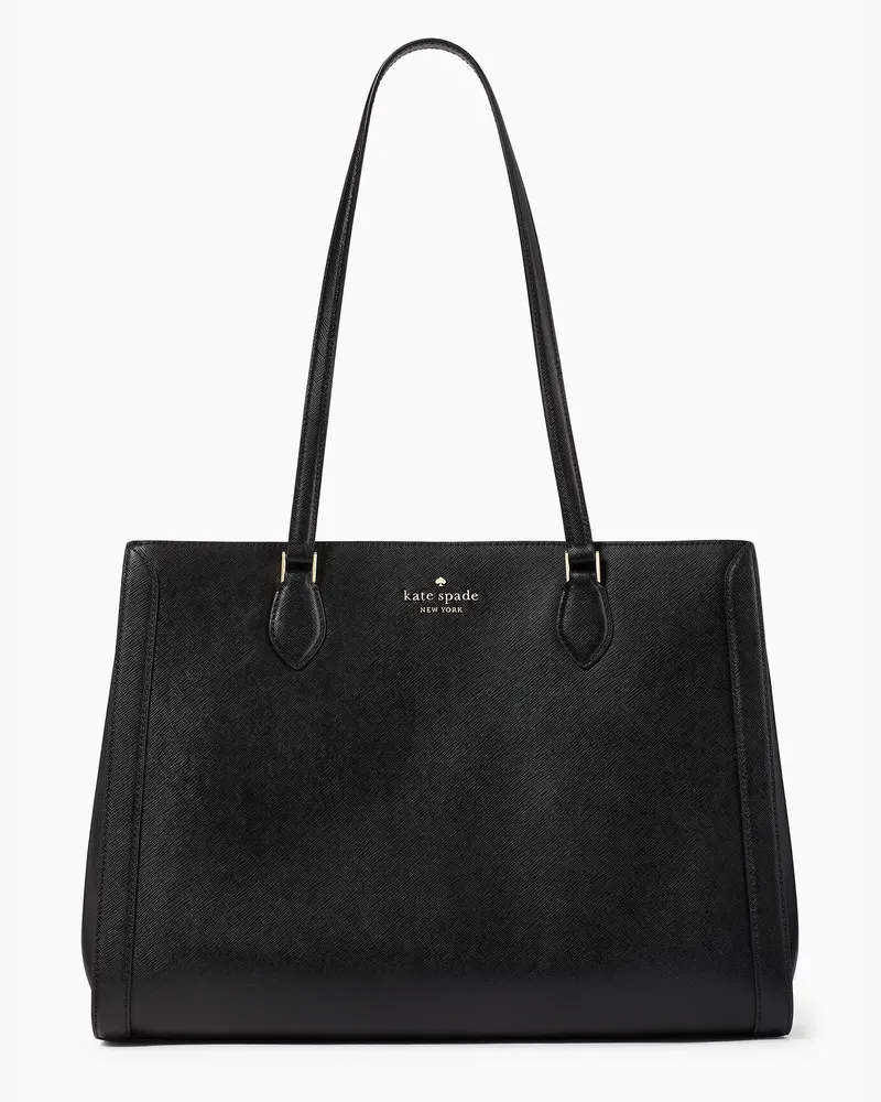 Kate Spade Madison Tote Bag Im Querformat Für Den Laptop Aus Saffianleder, Groß Black