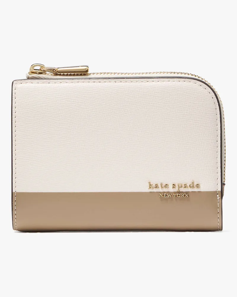 Kate Spade Devin Portemonnaie In Blockfarben, Kompakt, Klein Timeless