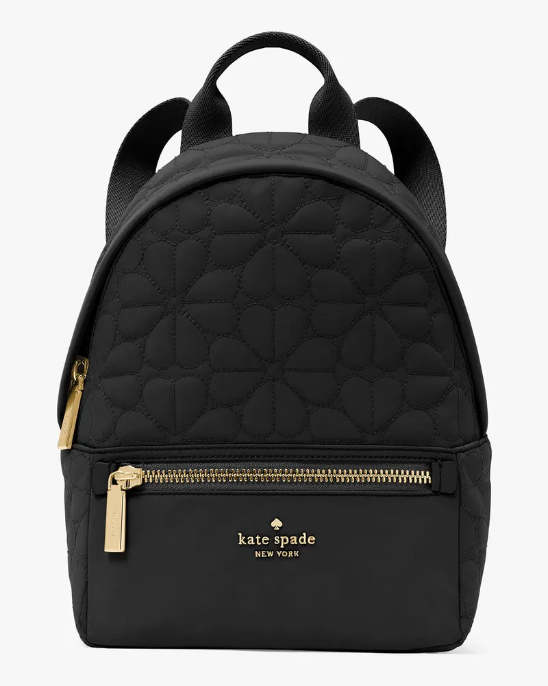 Kate Spade Spade Flower Rucksack Aus Nylon Mit Steppmuster, Klein Black