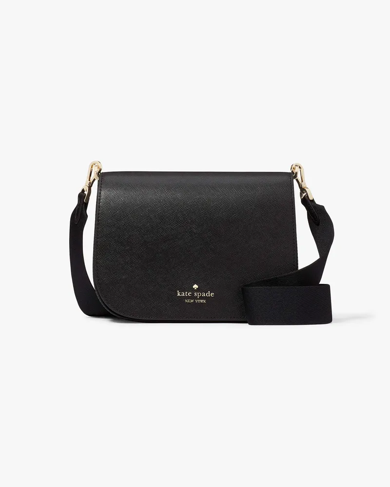 Kate Spade Madison Satteltasche Aus Saffianleder Black