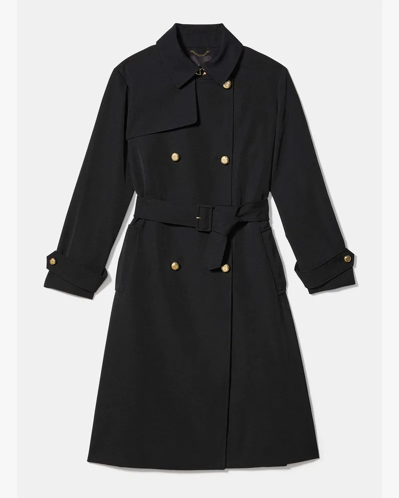Kate Spade Kate Spade Trenchcoat Mit Goldfarbenen Knöpfen für Frauen in Schwarz, Größe Twill Schwarz
