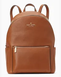 Kate Spade Leila Rucksack aus genarbtem Leder, gewölbt, groß Warm