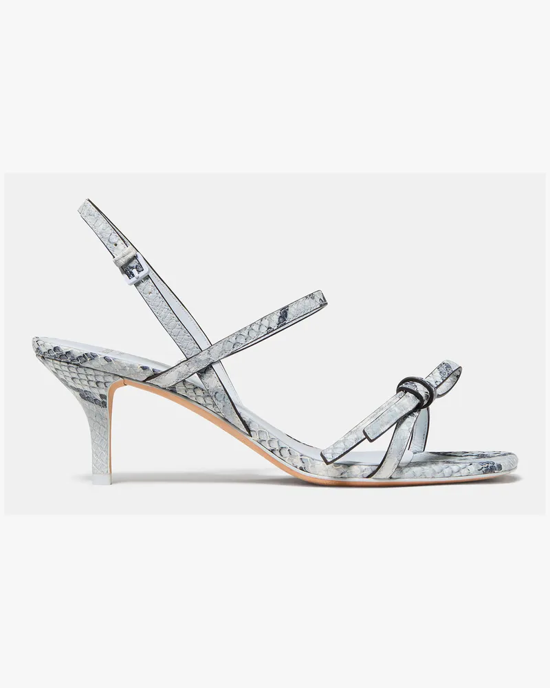 Kate Spade Kate Spade Loop Sandalen Mit Kitten-Heel In Schlangenlederoptik für Frauen in Blasses Saphirblau, Größe Leder Blasses