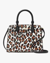 Kate Spade Madison Satchel mit Leopardenmuster, klein Cream