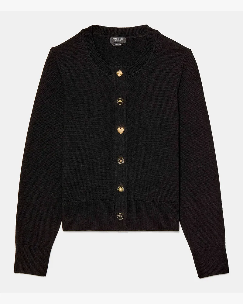 Kate Spade Kate Spade Novelty Nell Cardigan Mit Knöpfen für Frauen in Schwarz, Größe Wolle Schwarz