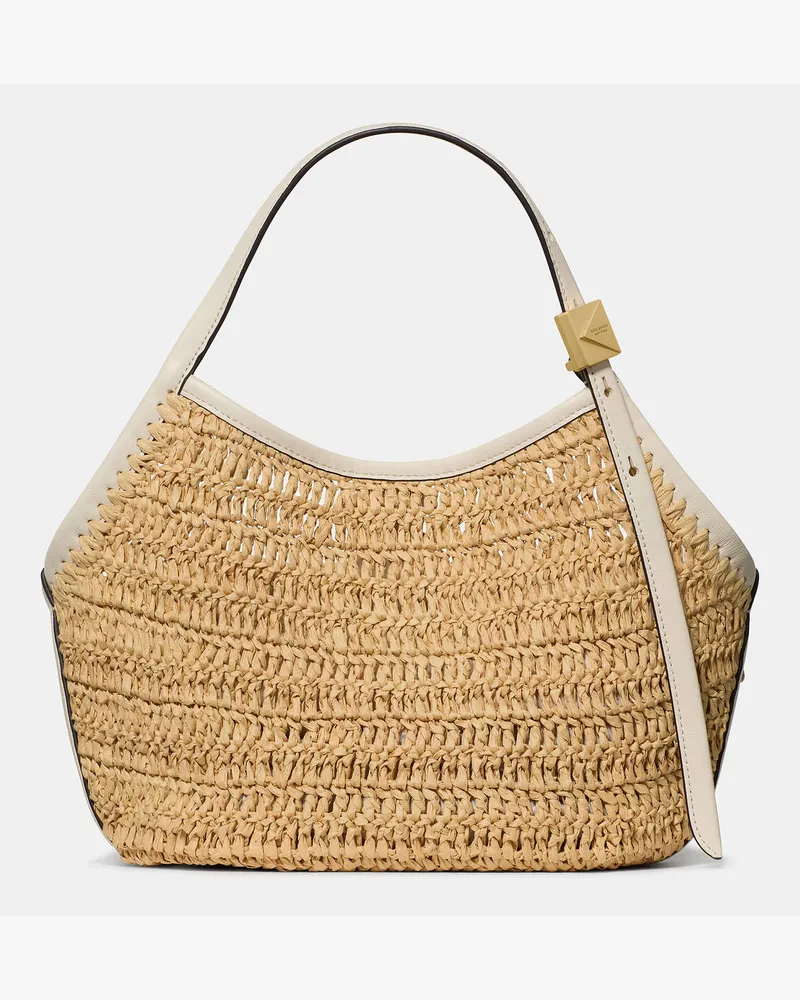 Kate Spade Deco Straw Kleine Tulpen-Tote Natural
