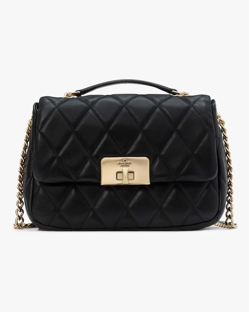 Kate Spade Carey Umhängetasche Mit Umschlag Und Steppmuster, Klein Black