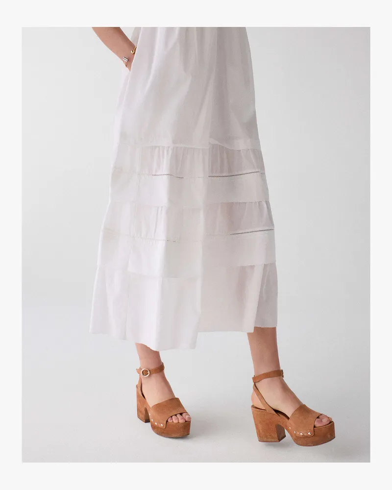 Kate Spade Kate Spade Luftiges Voile-Maxikleid für Frauen in Frisches Weiß, Größe Baumwolle Frisches