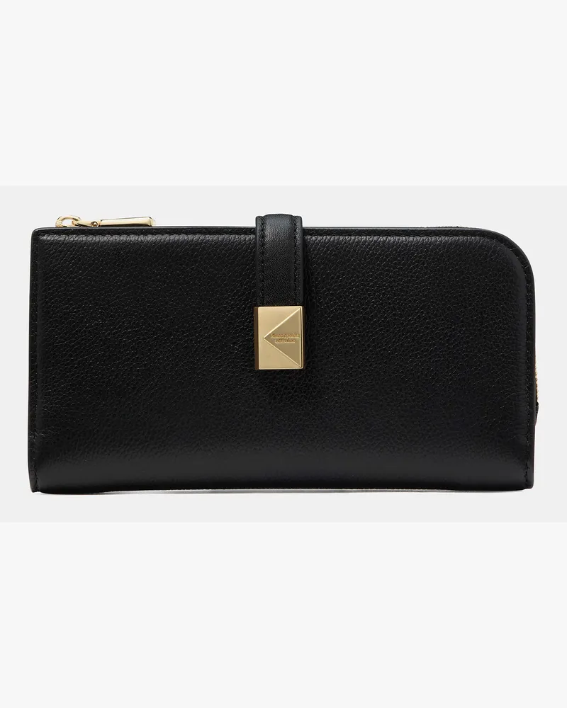 Kate Spade Kate Spade Deco Portemonnaie Mit Reißverschluss, Schmal für Frauen in Schwarz | LEDER Schwarz
