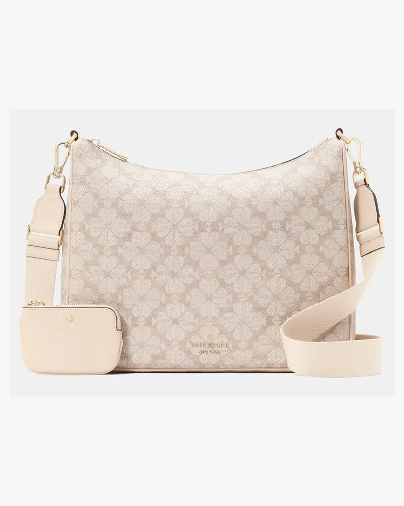 Kate Spade Kate Spade Spade Flower Umhängetasche Mit Täschchen, Groß für Frauen in Dunkles Beige Mehrfarbig | PVC Dunkles