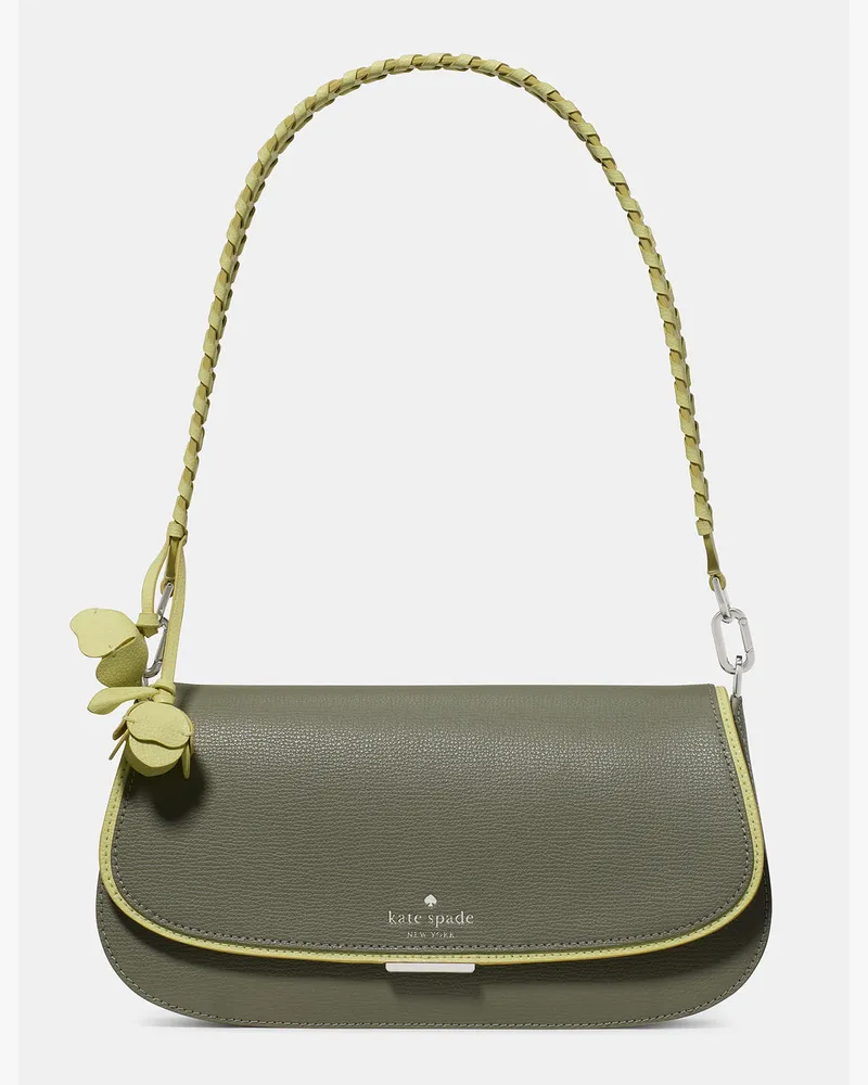 Kate Spade Quinn Floral Schultertasche Mit Riemen Green