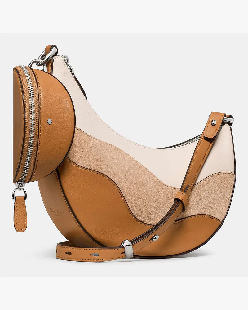 Kate Spade Kate Spade Duo Wavy Wildleder Crossbody Bag für Frauen in Gartenerde | Wildleder Gartenerde