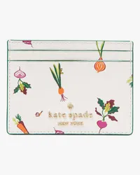 Kate Spade Harvest Time Kartenhalter, bedruckt, schmal, klein Cream