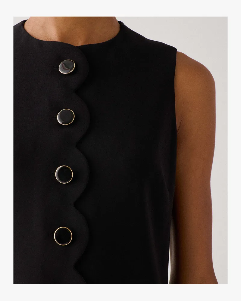 Kate Spade Kate Spade Etuikleid Mit Muschelrand für Frauen in Schwarz, Größe Crepe Schwarz
