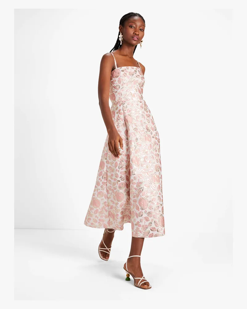 Kate Spade Floral Bud Kleid Aus Brokat Multicolor