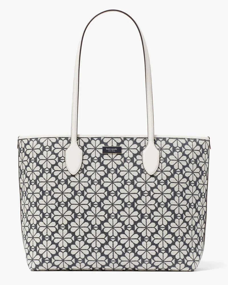Kate Spade Spade Flower Bleecker Tote Bag Aus Jacquard, Groß Charcoal