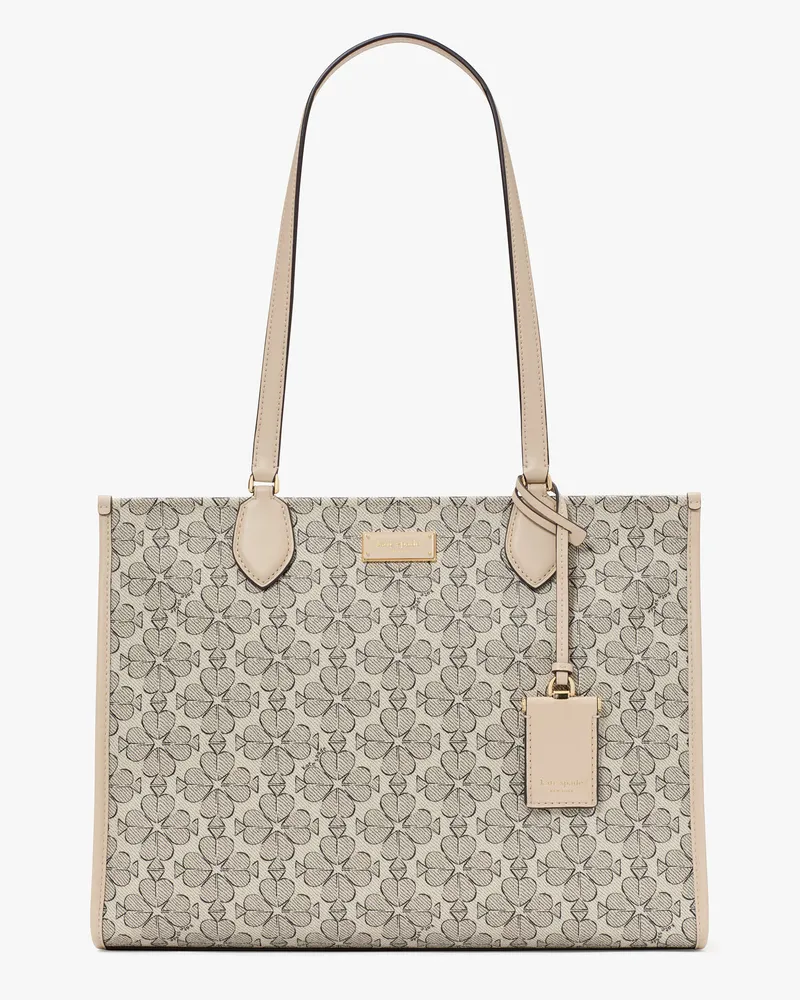 Kate Spade Tote Bag Zum Einkaufen Aus Beschichtetem Canvas Mit Pikblumenmuster, Groß Neutral