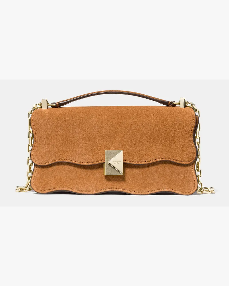 Kate Spade Kate Spade Deco Wavy Mini Crossbody Bag Aus Wildleder für Frauen in Gartenerde | Wildleder Gartenerde