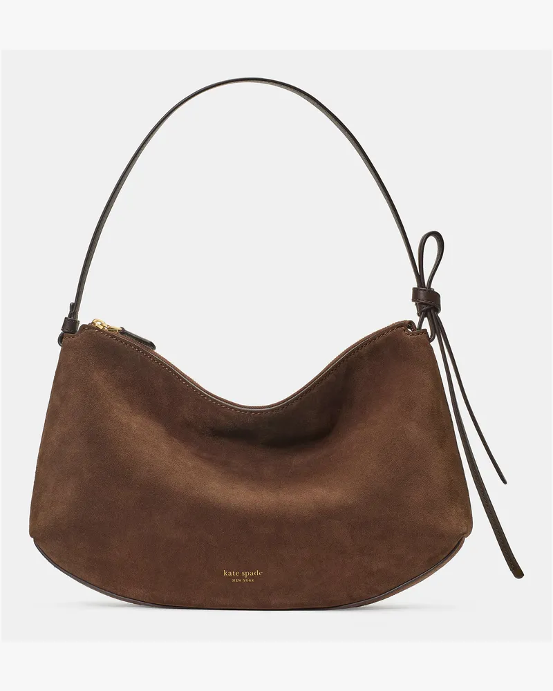 Kate Spade Kate Spade Loop Große Schultertasche Aus Wildleder für Frauen in Hot Fudge Mehrfarbig | Wildleder Hot