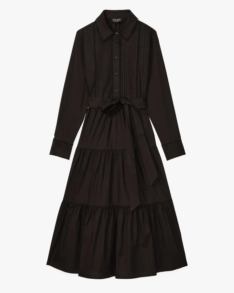 Kate Spade Hemdkleid Mit Biesen, Gestuft Black
