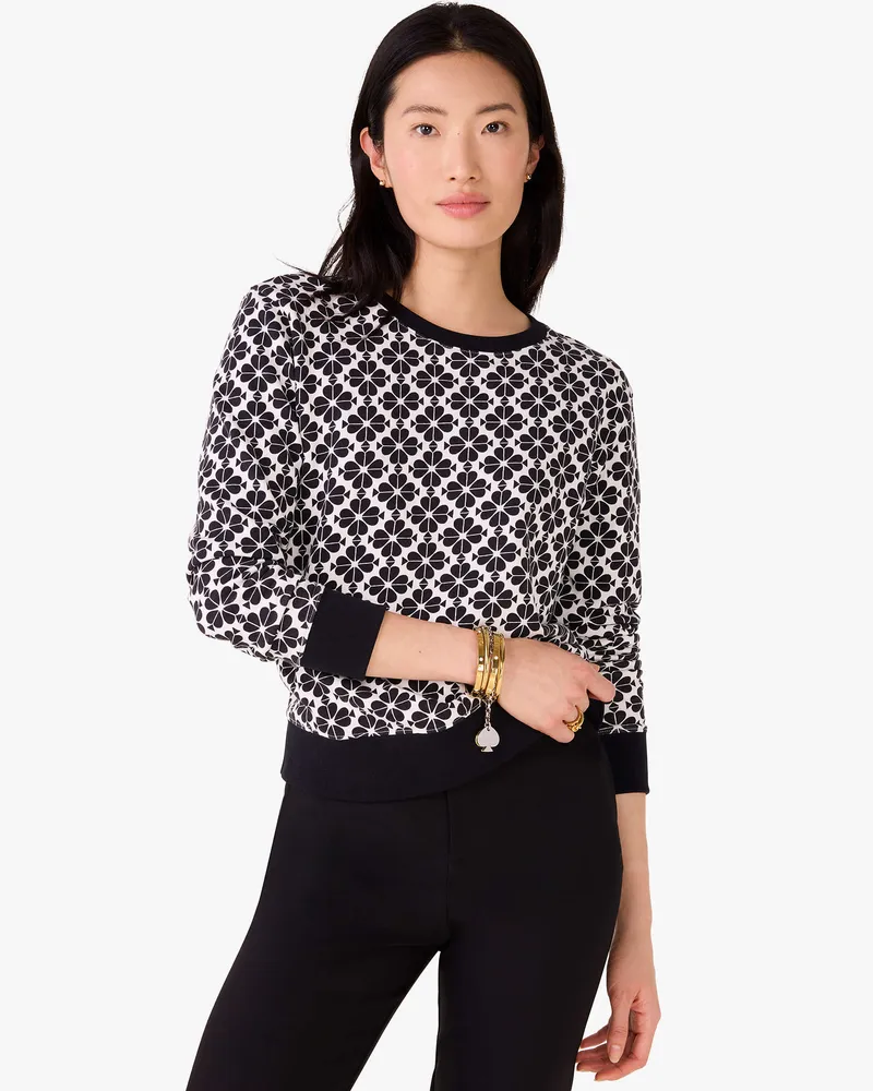 Kate Spade Sweatshirt Mit Pikblumenmuster Black