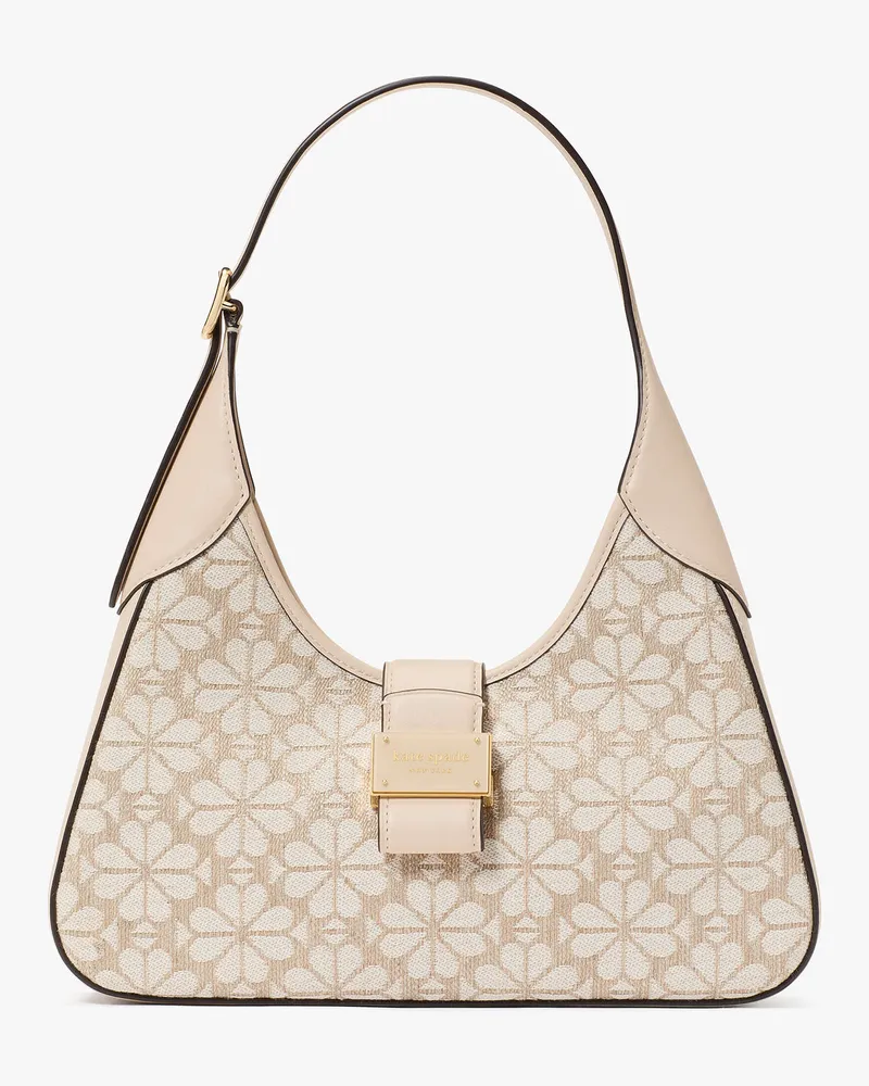 Kate Spade Nouveau Schultertasche Aus Jacquard Mit Pikblumenmuster, Klein Natural