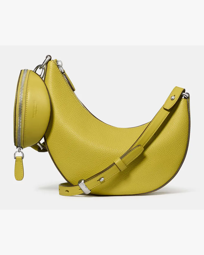 Kate Spade Duo Umhängetasche Aus Genarbtem Leder Lime