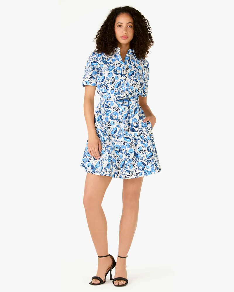 Kate Spade Hemdkleid Mit Pfauen- Und Blumenmuster Cream
