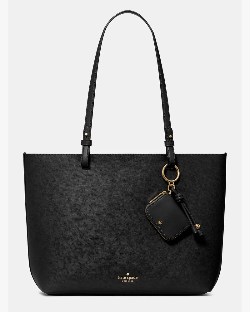Kate Spade Kate Spade Tessa Tote Mit Charm für Frauen in Schwarz | Leder Schwarz