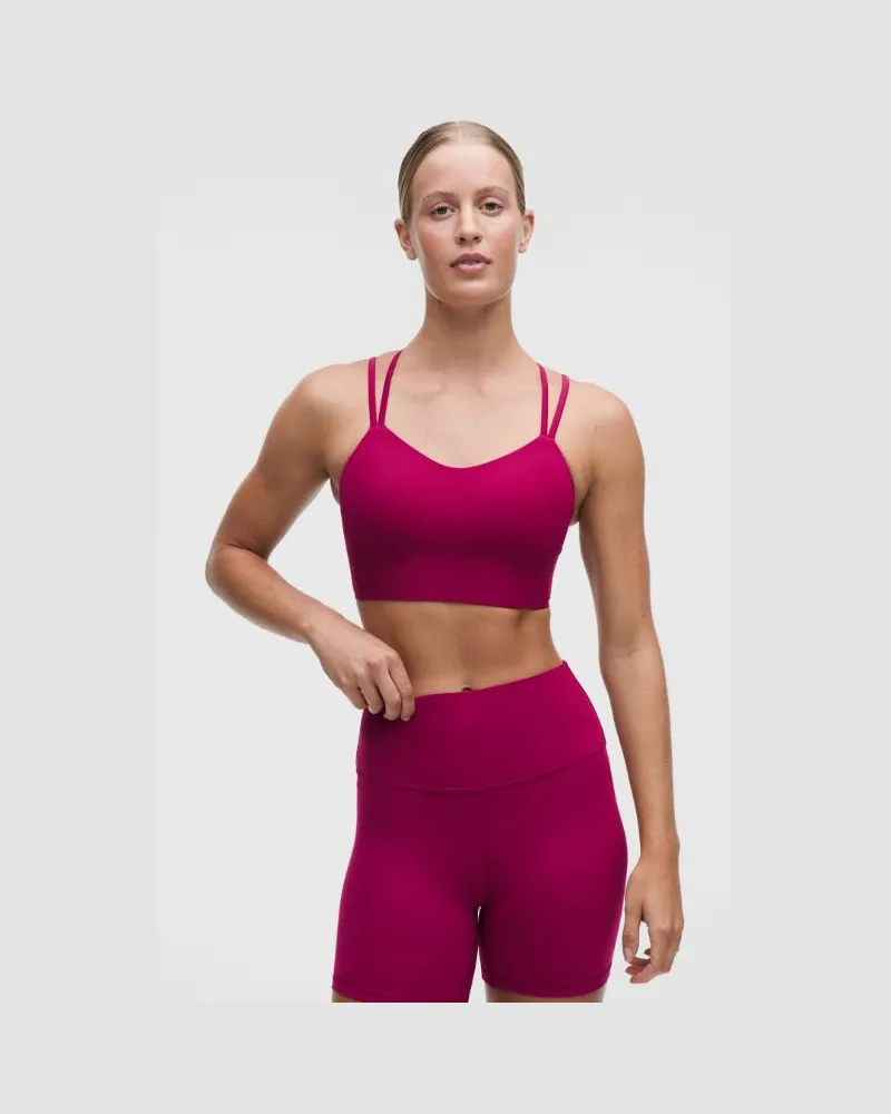 LULULEMON Like a Cloud Longline-BH Leichter Halt B/C Cups für Frauen – Größe in Raspberry Rave Raspberry