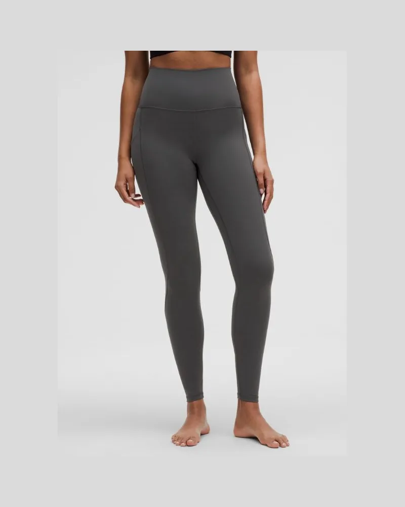 LULULEMON Align Hose mit hohem Bund und Taschen für Frauen – 71 cm – Größe in Graphite Grey Graphite