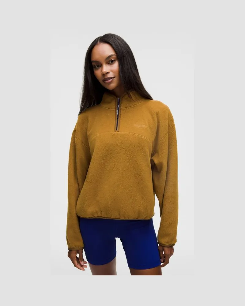 LULULEMON Tumbled Half-Zip Jacket für Frauen – Größe in Melrose Tan/Alpine Wood/True Navy Melrose