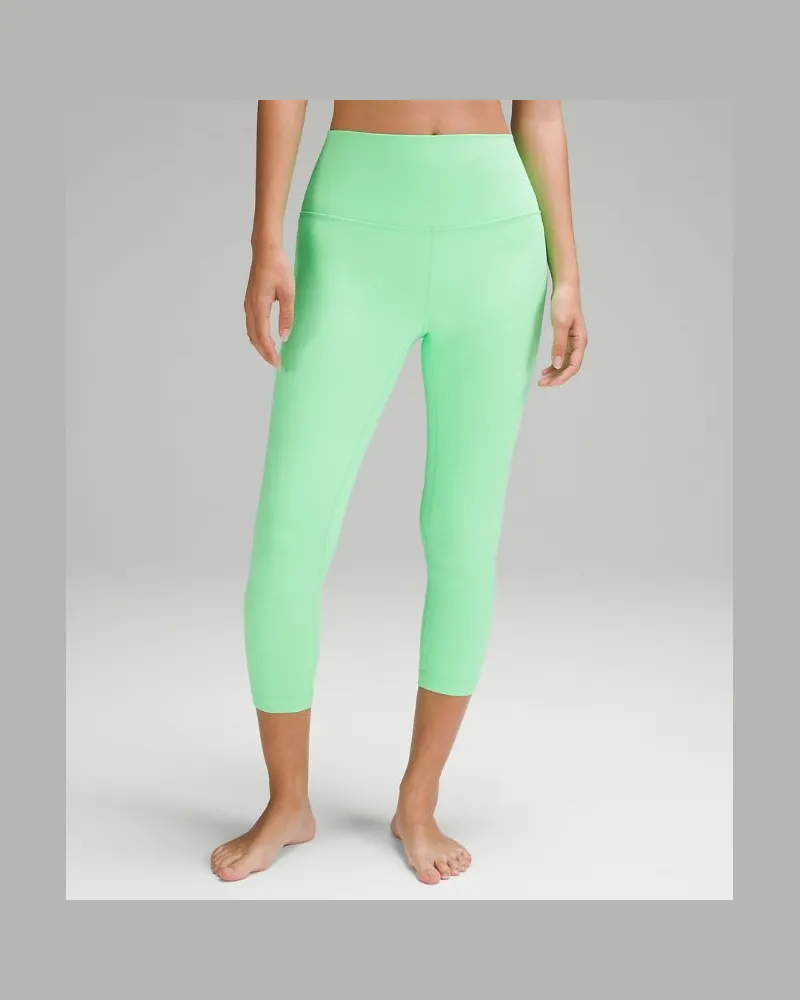 LULULEMON Align Crop Leggings mit hohem Bund für Frauen – 58 cm – Neon – Größe Pistachio