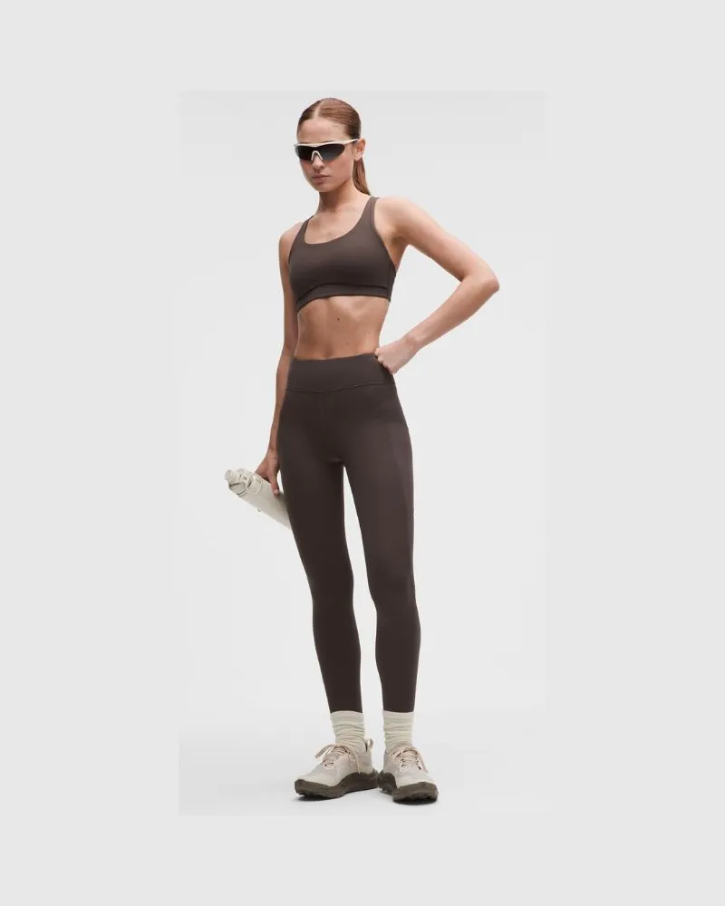 LULULEMON Fast and Free-Thermo-Leggings mit 6 Taschen es Design für Frauen – 71 cm – Größe in Mahogany Muse Mahogany