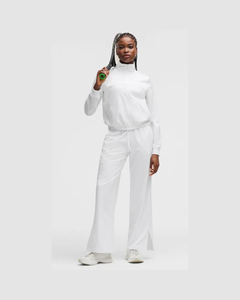 LULULEMON Court Rival Trainingshose mit weitem Bein Normale Länge für Frauen – Größe in White White