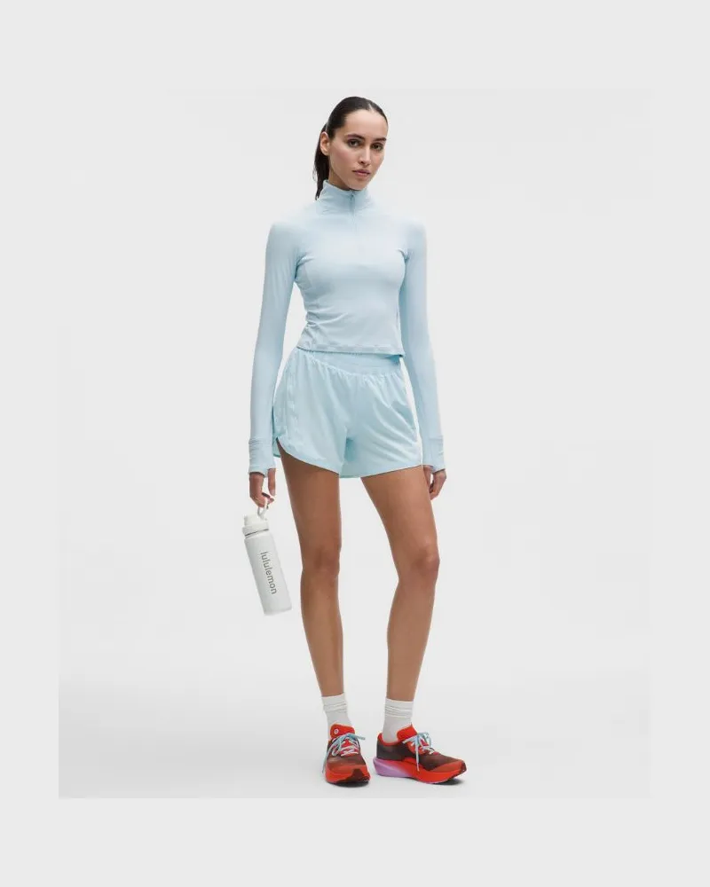 LULULEMON Track That Shorts mit Liner und hohem Bund für Frauen – 13 cm – Größe in Foam Cloud Foam