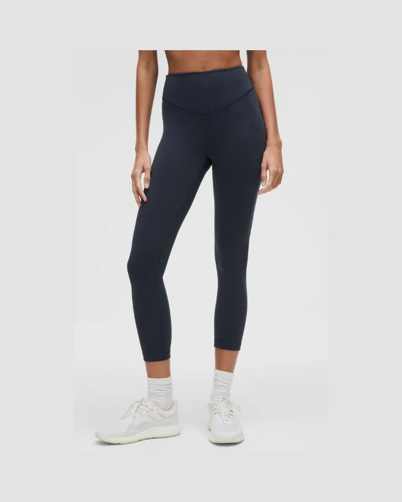 LULULEMON Wunder Under Crop Leggings mit hohem Bund aus für Frauen – 58 cm – Größe in True Navy True