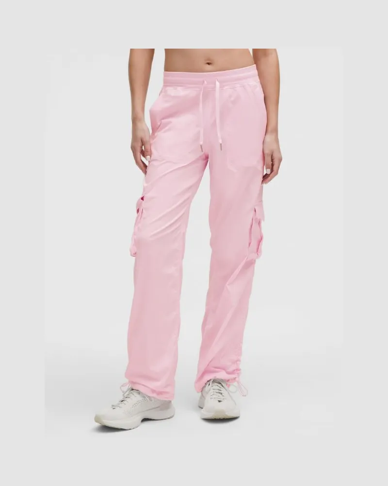 LULULEMON Dance Studio Hose mit mittelhohem Bund und Cargotaschen im Relaxed Fit für Frauen – Größe in Pink Organza Pink