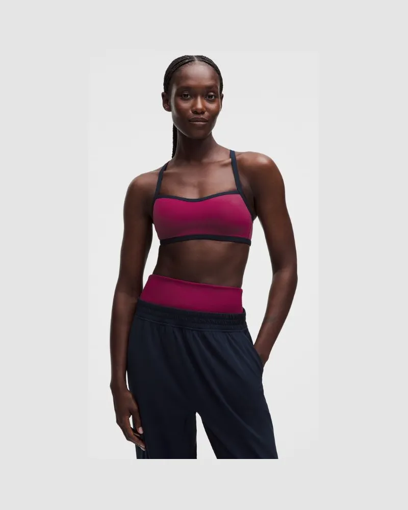 LULULEMON Like a Cloud-BH für B/C-Cups Kontrastbesatz für Frauen – Größe in Raspberry Rave/True Navy Raspberry
