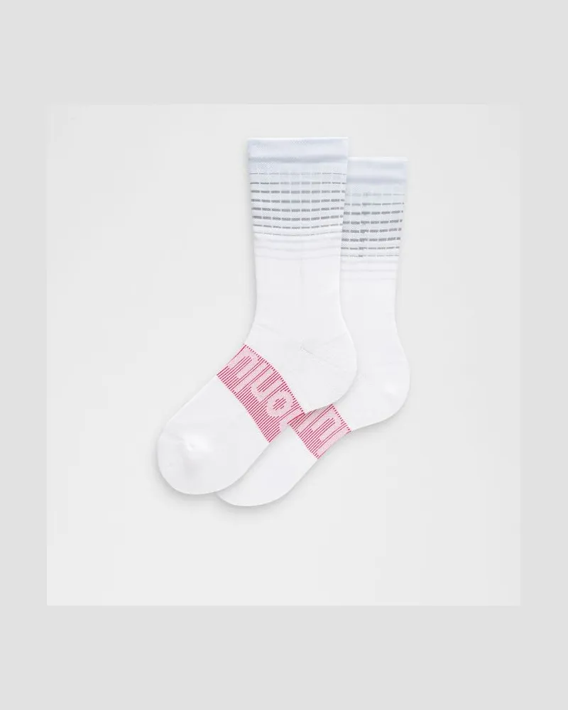 LULULEMON Power Stride Crew Socken für Frauen – Größe in Starch Blue/Passionate/White Starch