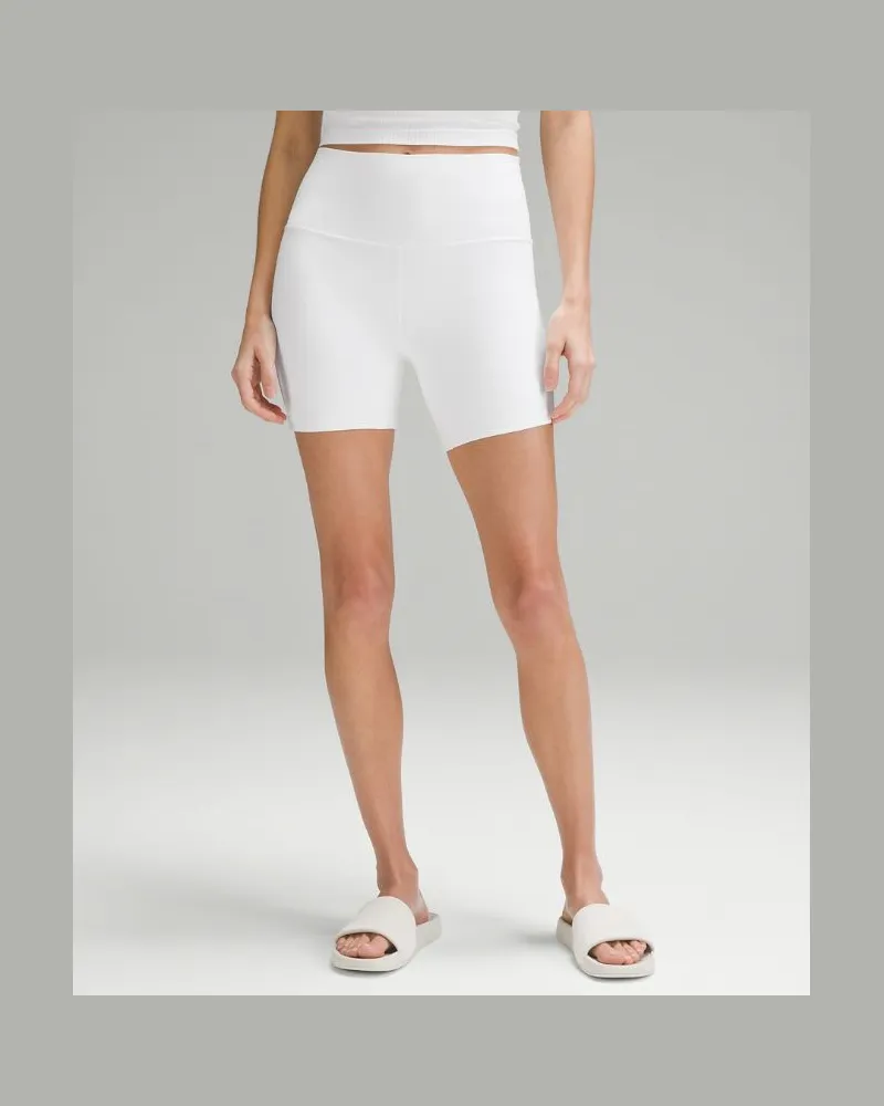 LULULEMON Align Shorts mit hohem Bund für Frauen – 15 cm – Größe in White White