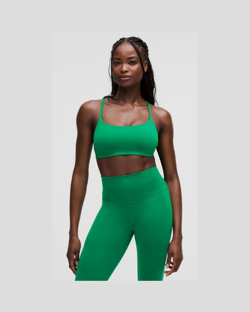 LULULEMON Wunder Train Racer-BH mit Trägern Leichter Halt C/D-Cups für Frauen – Größe in Raceway Green Raceway