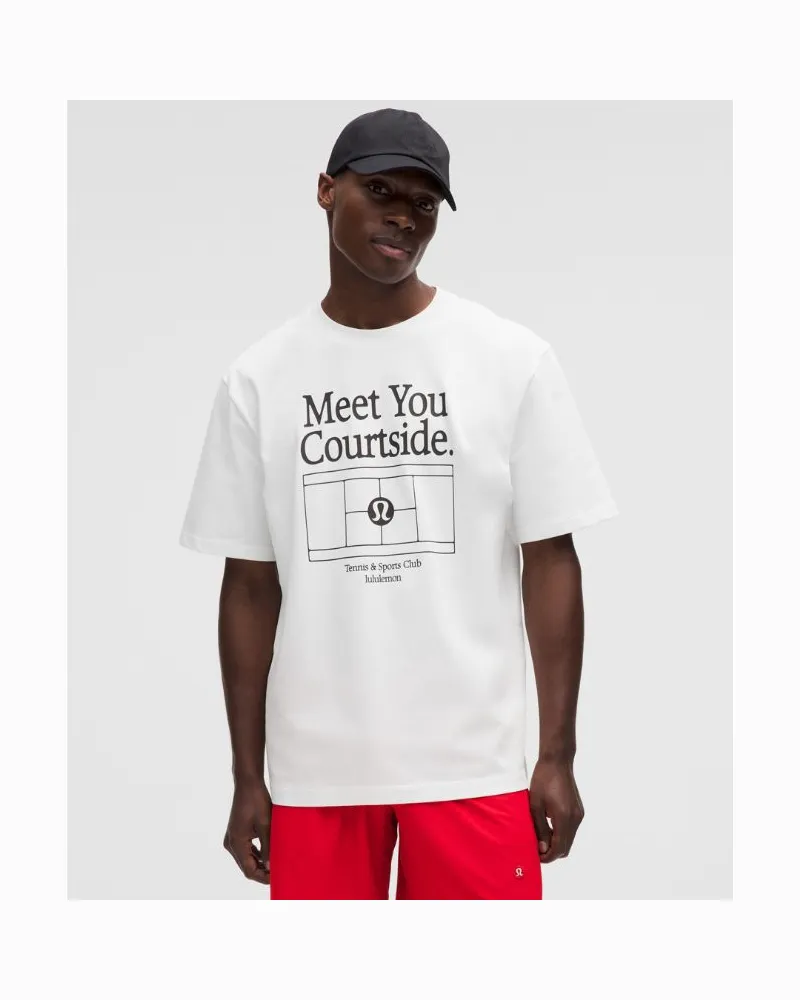 LULULEMON Heavyweight Cotton T-Shirt Graphic für Männer – Größe in White White