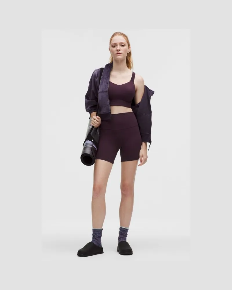 LULULEMON Align Shorts mit hohem Bund für Frauen – 15 cm – Größe in Black Plum Black