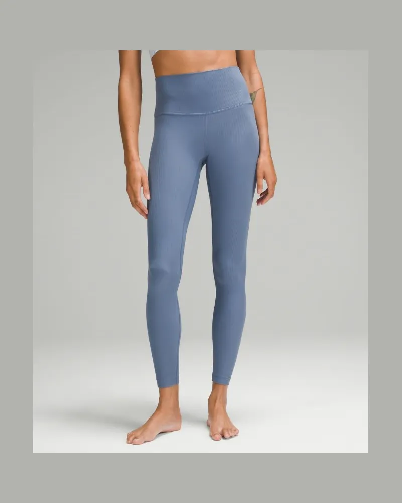 LULULEMON Align Gerippte Hose mit hohem Bund für Frauen – 71 cm – Größe in Oasis Blue Oasis